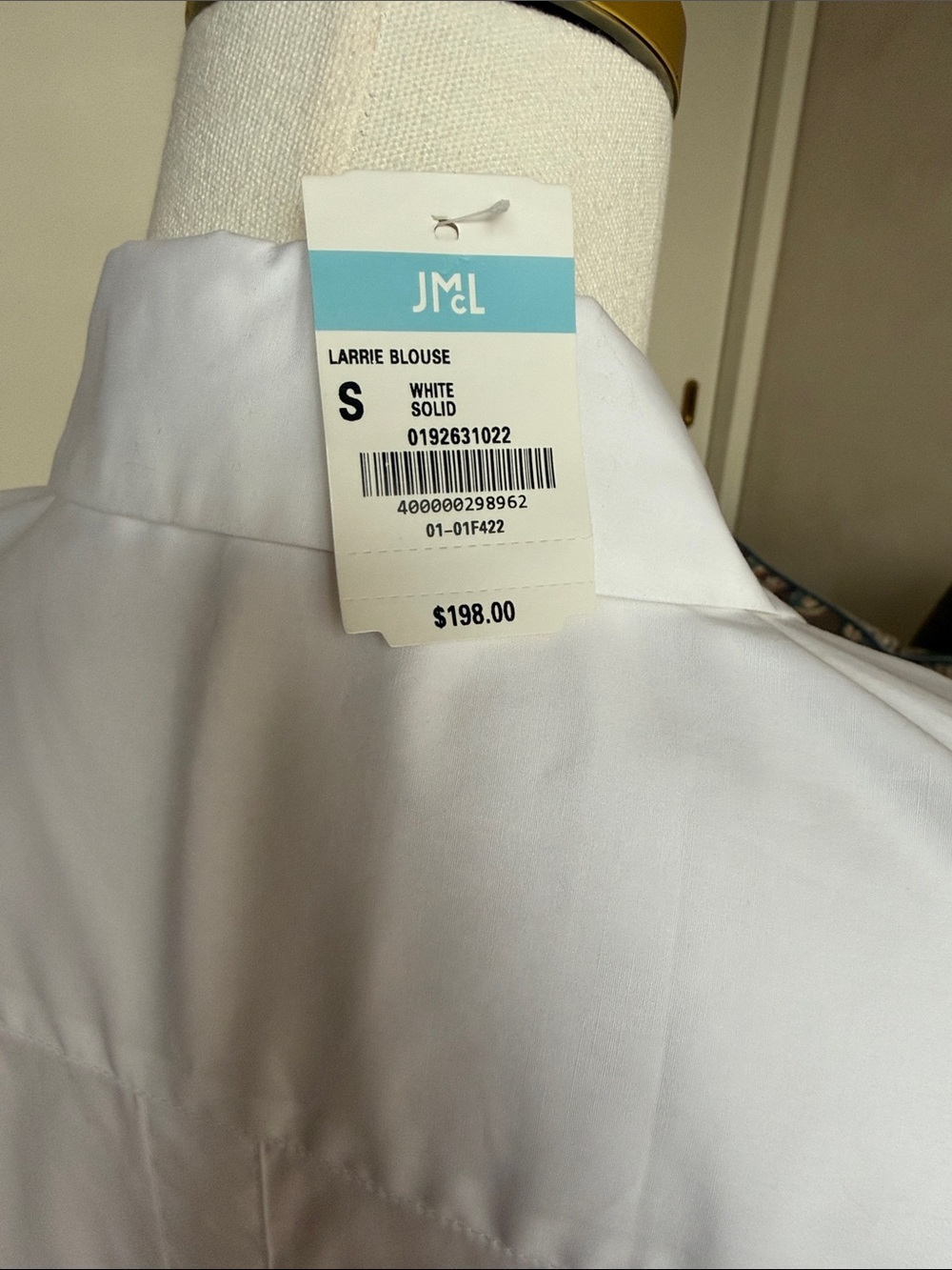J. McLaughlin White Button Down Shirt Size Small NWT Top - Picture 5 of 7